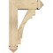 Ekena Millwork Merced Arts and Crafts Rough Sawn Bracket w/ Offset Brace, Douglas Fir, 6"W x 16"D x 24"H BKT0604X16X24MRC03RDF - alternate 2